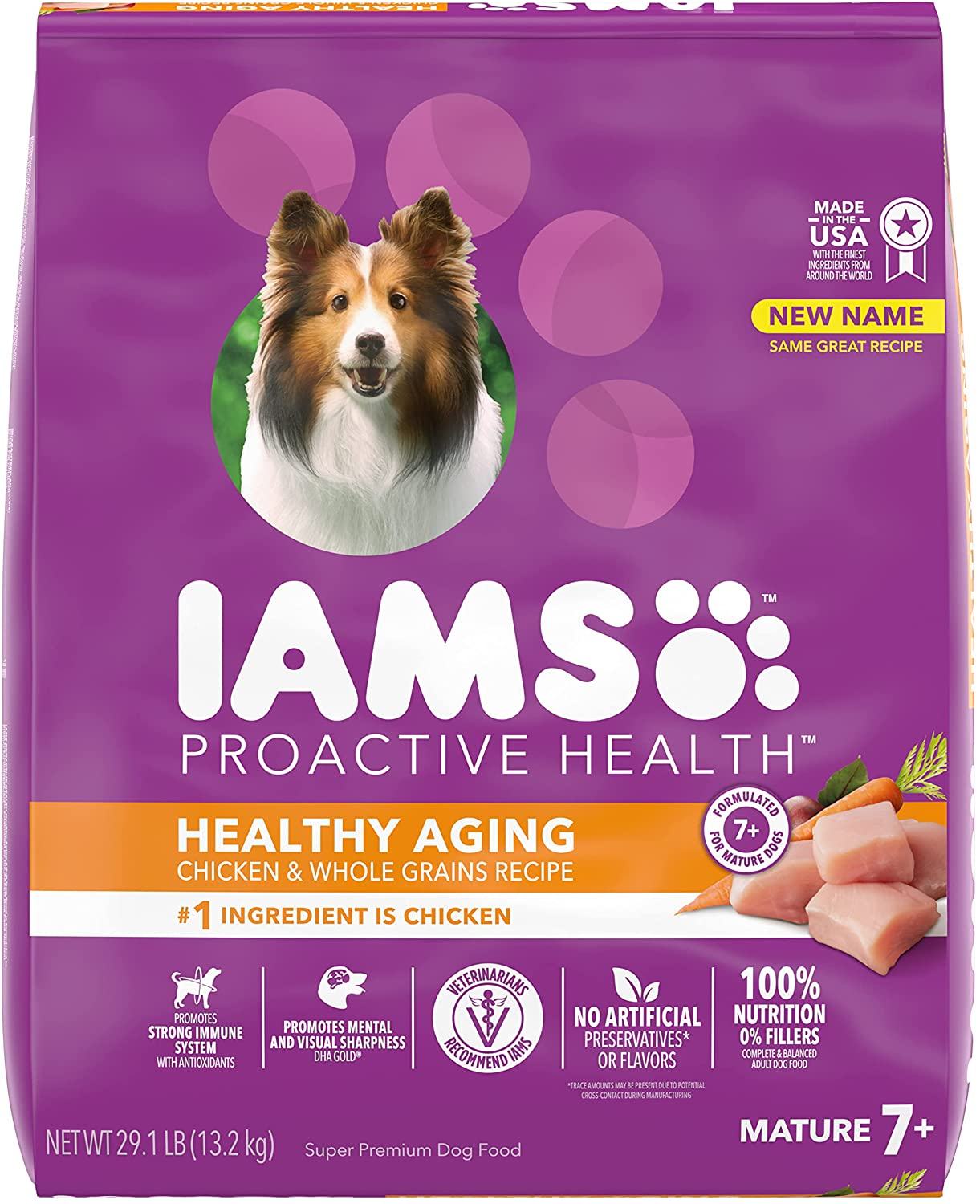 Iams ProActive Health Mature Adult and Senior Real Chicken Dry Dog Food - 29.1 lb Bag  