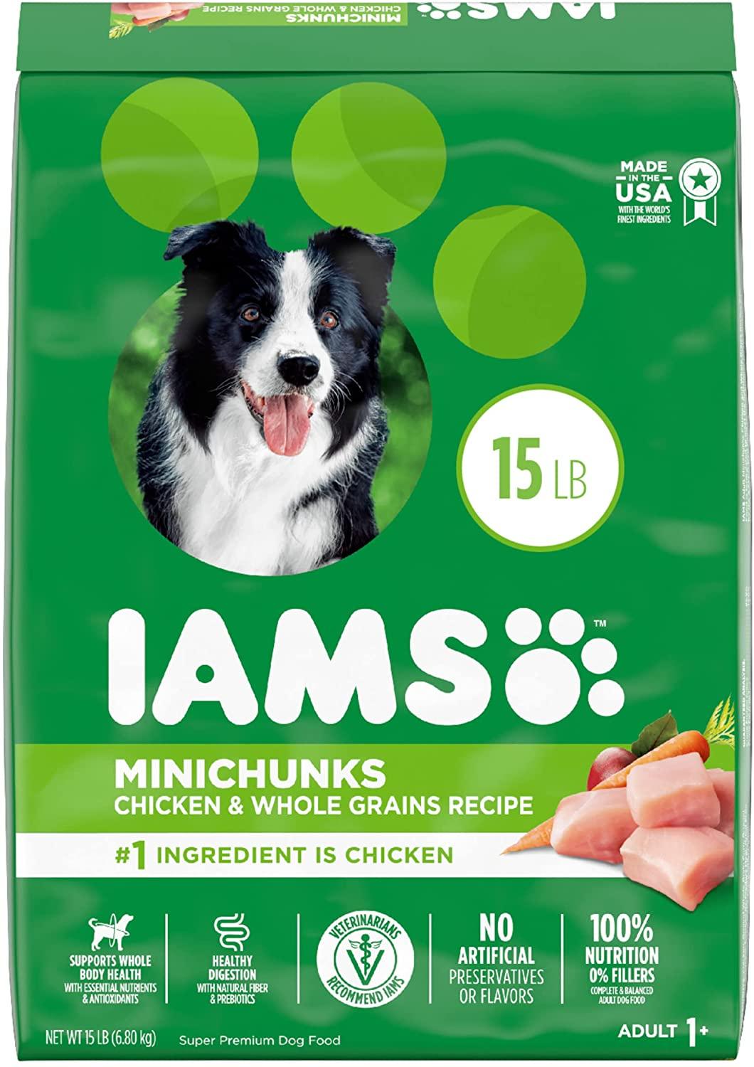 Iams ProActive Health Mini Chunks Chicken and Whole Grain Adult Dry Dog Food - 15 lb Bag  