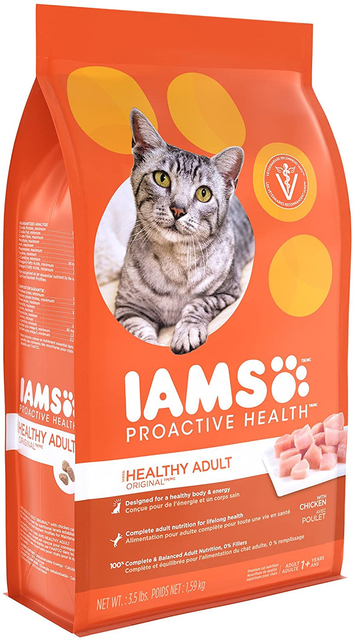 Iams ProActive Health Original Adult Chicken Dry Cat Food - 3.5 lb Bag