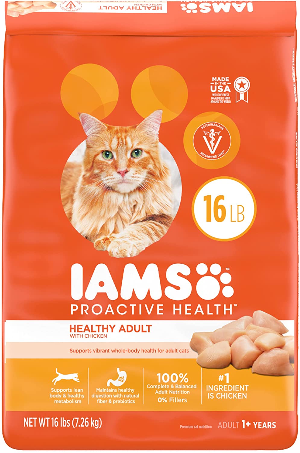 Iams ProActive Health Original Adult Chicken Dry Cat Food - 16 lb Bag  