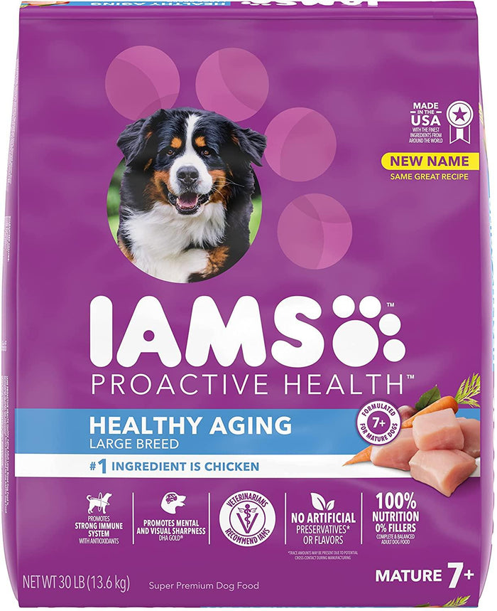 Iams ProActive Weight Management Mature Adult and Senior Large Breed Dry Dog Food - 30 ...