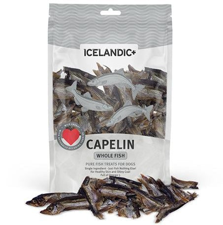 Icelandic+ Capelin Whole Fish Natural Dehydrated Cat and Dog Treats - 12 oz