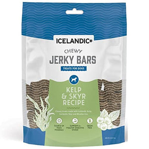 Icelandic+ Chewy Jerky Bars Kelp, Skyr & Blueberries Cat and Dog Jerky Treats - 2.5 Oz