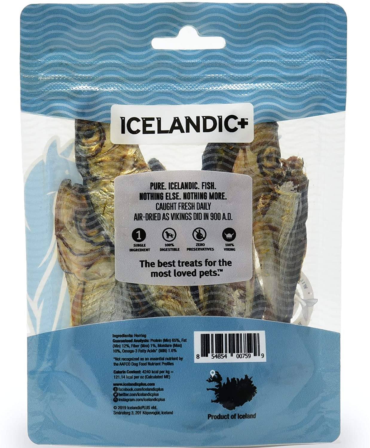 Icelandic+ Herring Whole Fish Natural Dehydrated Cat Treats - 1.5 oz  