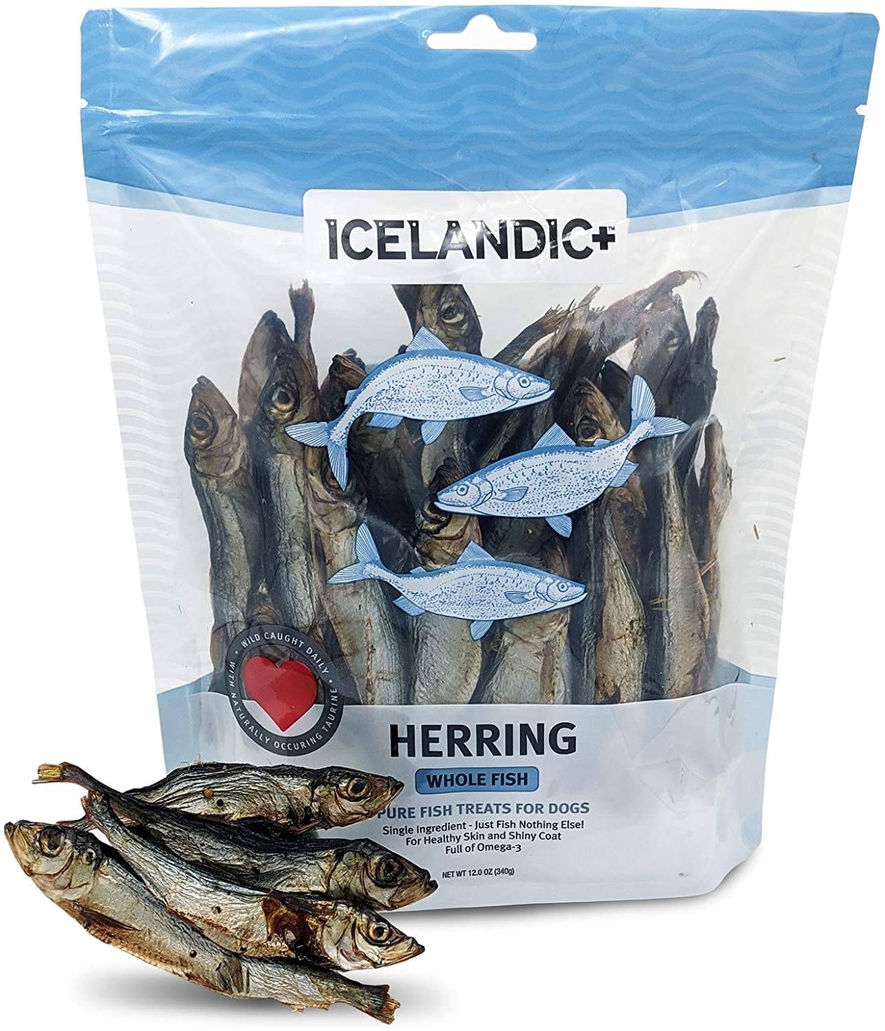 Icelandic+ Herring Whole Fish Natural Dehydrated Dog Treats - 9 oz  