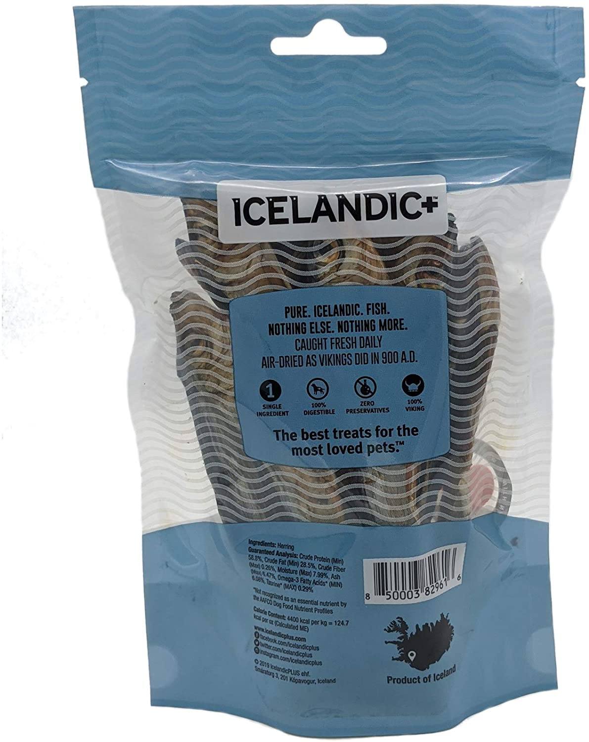 Icelandic+ Herring Whole Fish Natural Dehydrated Dog Treats - 3 oz  