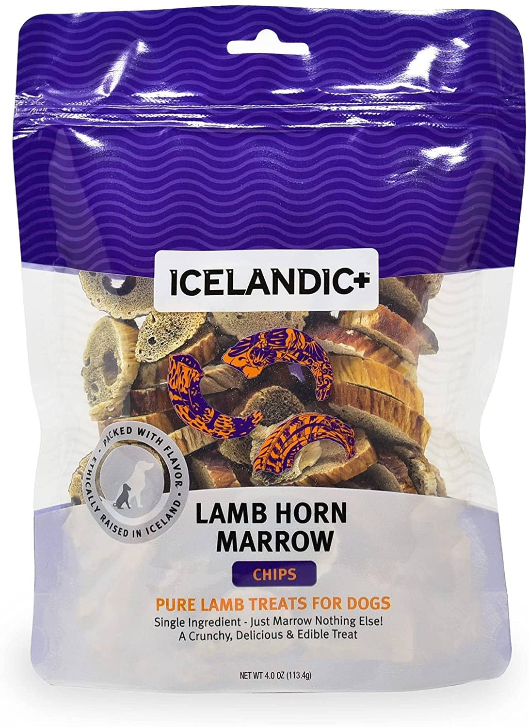 Icelandic+ Lamb Marrow Chips Natural Dog Chews - 4 oz  