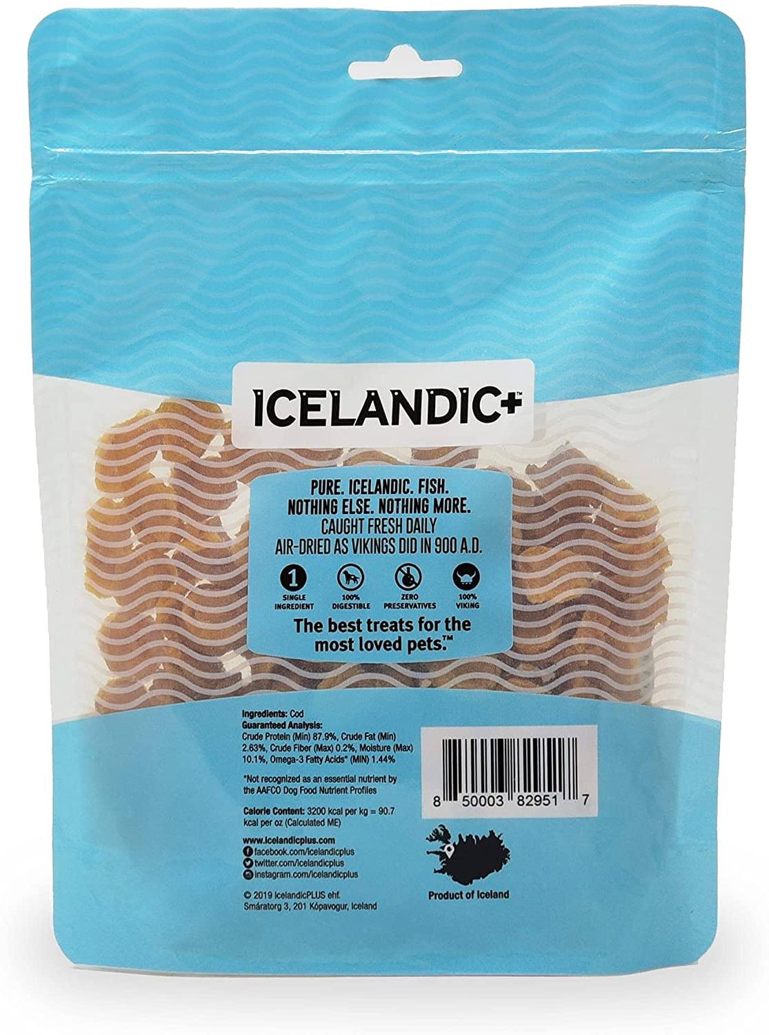 Icelandic+ Mini Cod Fish Chips Natural Dehydrated Cat and Dog Treats - 3 oz  