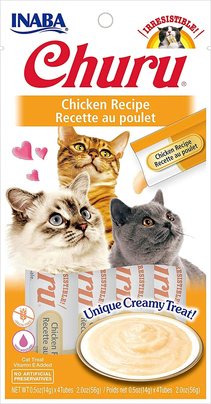 Inaba Churu Puree Cat Treats - Chicken - .5 Oz - 4 Pack - 6 Pack