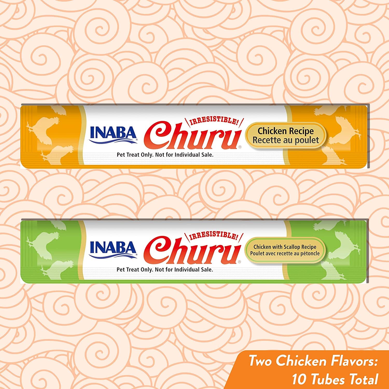 Inaba Churu Puree Cat Treats Variety Pack Cat Treats - Chicken - .5 Oz - 10 Pack  