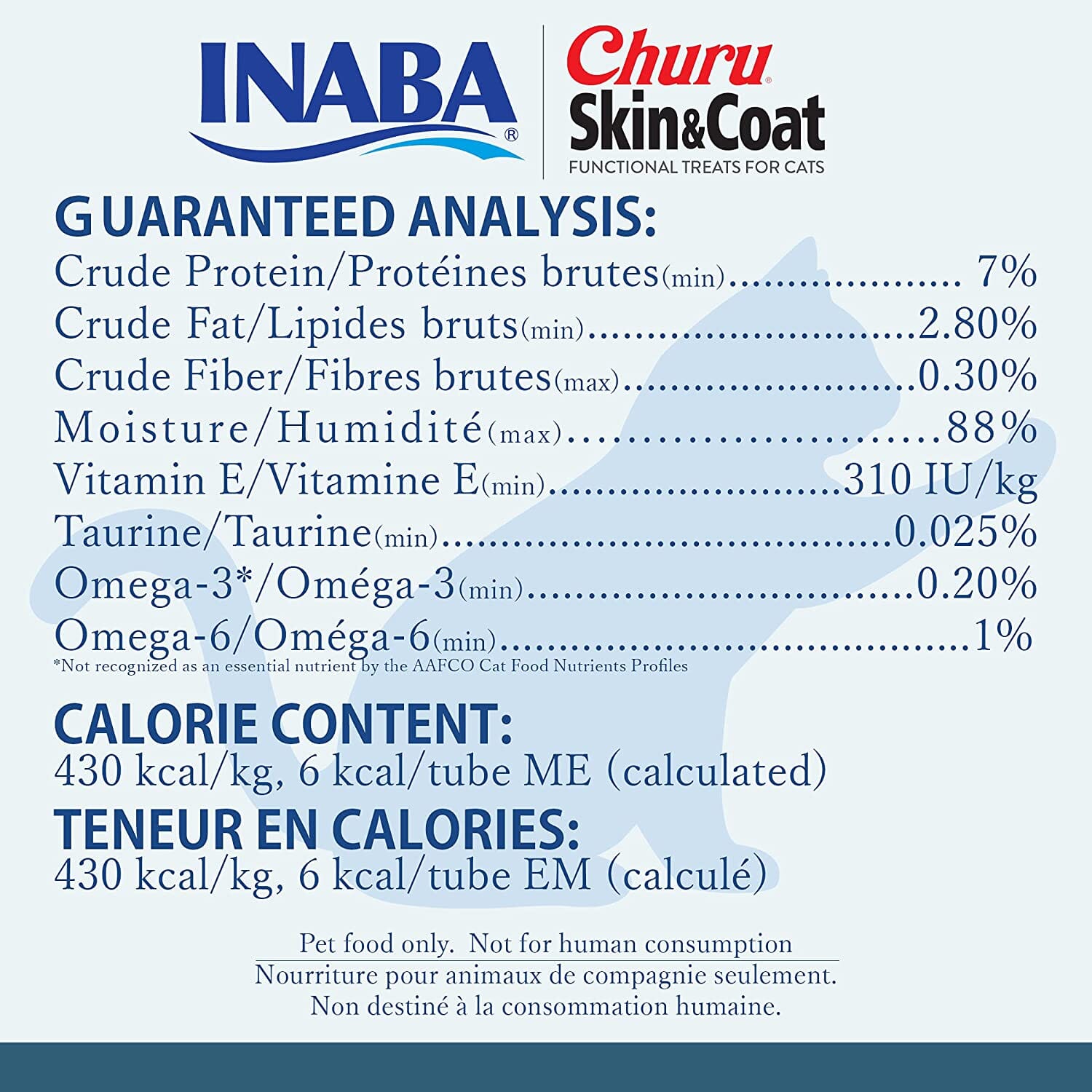 Inaba Churu Puree Skin & Coat Cat Treats - Tuna - .5 Oz - 4 Pack - Case of 6  