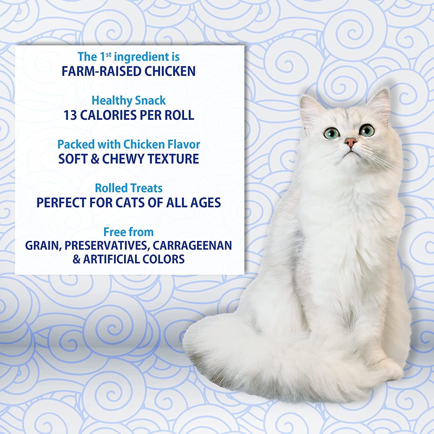 Inaba Churu Rolls Cat Treats - Tuna and Scallop - .35 Oz - 4 Pack - 6 Pack  