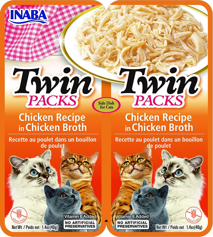 Inaba Twin Packs In Flavored Broth Cat Treats - Chicken - 1.4 Oz - 2 Pack - 6 Pack