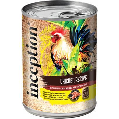 Inception Dog Food Chicken Recipe Canned Dog Food - 12/13 oz Cans - Case of 12  