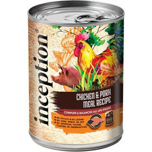 Inception Dog Food Chicken with Pork Recipe Canned Dog Food - 12/13 oz Cans - Case of 12