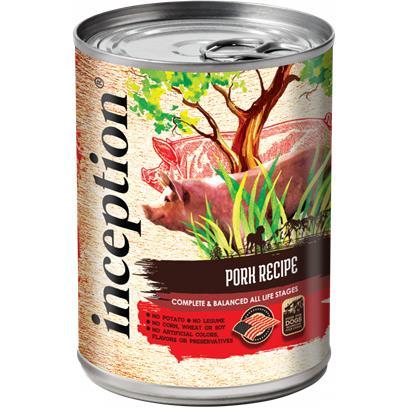 Inception Dog Food Pork Recipe Canned Dog Food - 12/13 oz Cans - Case of 12  