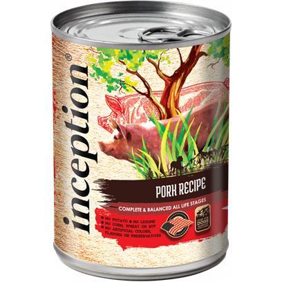 Inception Dog Food Pork Recipe Canned Dog Food - 12/13 oz Cans - Case of 12