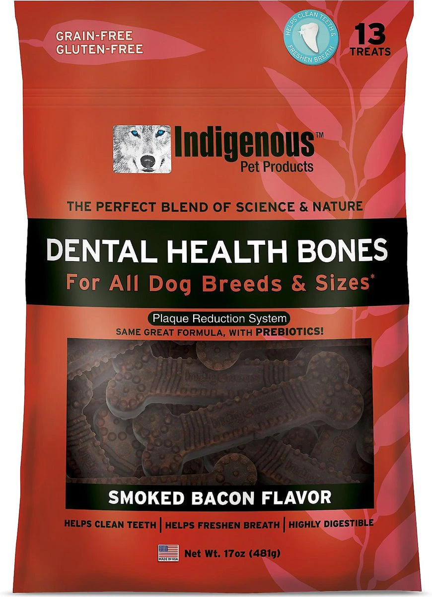 Indigenous Pet Products Smoked Bacon Dental Dog Chews - 17 oz (13 ct) Bag  