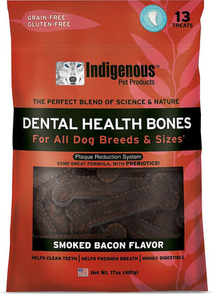 Indigenous Pet Products Smoked Bacon Dental Dog Chews - 17 oz (13 ct) Bag