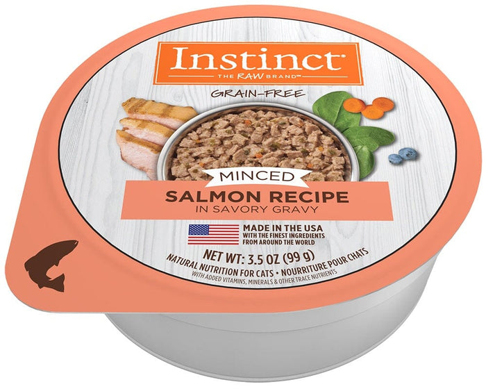 Instinct Adult Grain Free Minced Recipe with Real Salmon Natural Cat food Cups