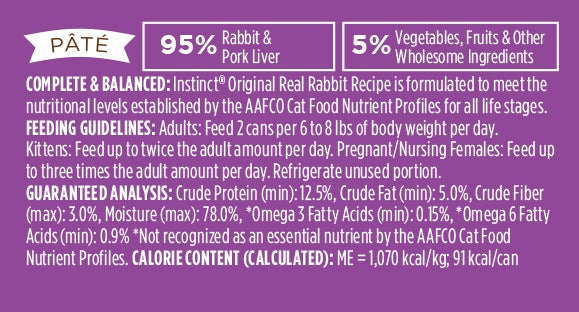 Instinct Grain-Free Rabbit Formula Canned Cat Food  