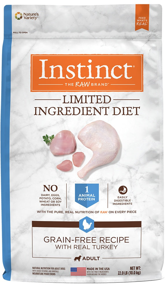 Instinct Limited Ingredient Diet Adult Grain Free Recipe with Real Turkey Natural Dry D...