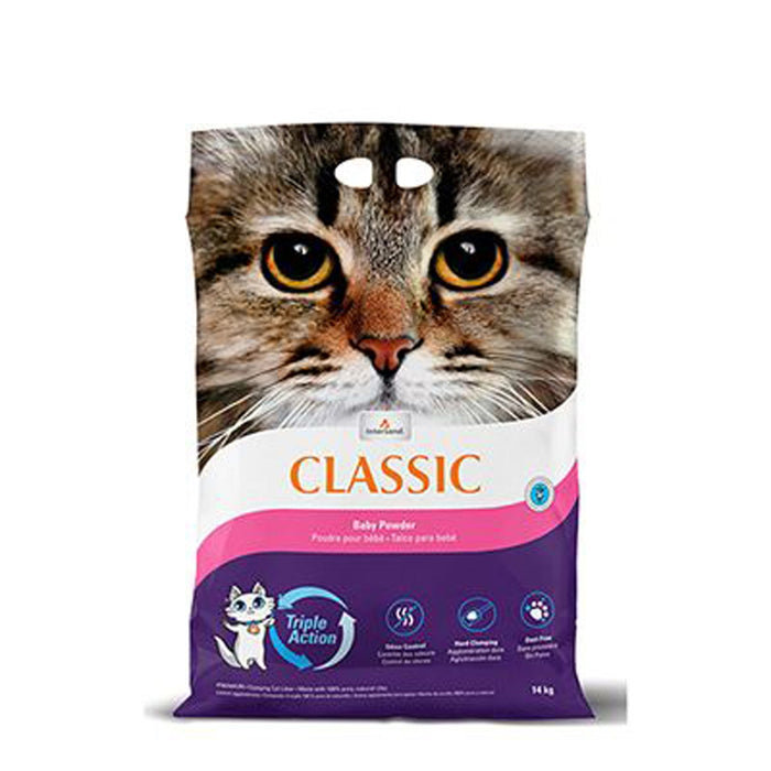 Intersand Classic Premium Clumping Classic #13 Baby Powder Cat Litter - 30 lb Bag (15kg)
