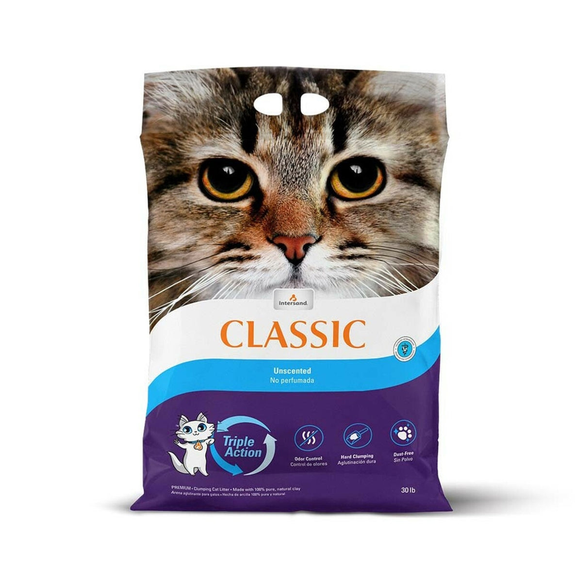 Intersand Classic Premium Clumping Classic #13 Unscented Cat Litter - 30 lb Bag (15kg)  