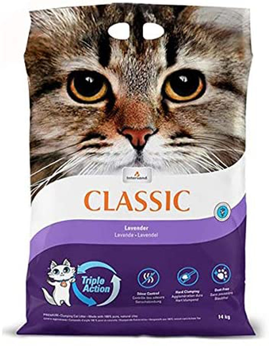 Intersand Classic Premium Clumping Classic #20 Lavender Cat Litter - 30 lb Bag (15kg)  