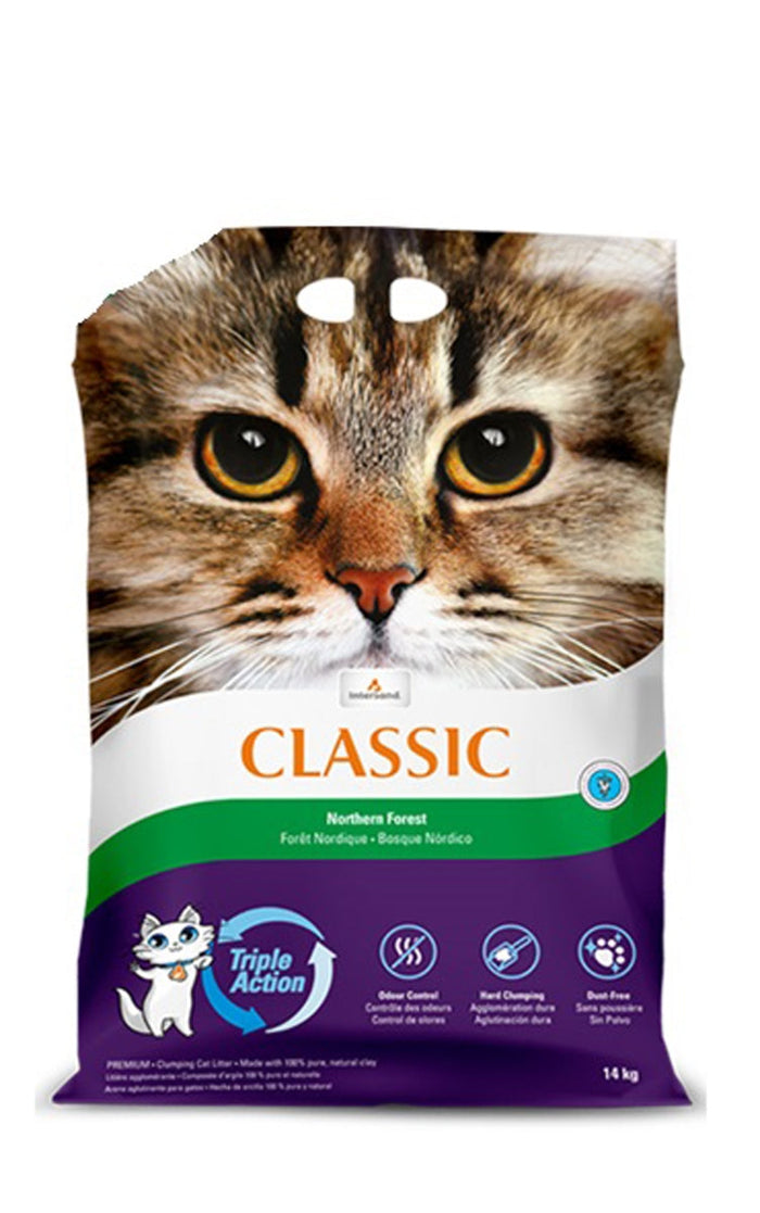 Intersand Classic Premium Clumping Classic Northern Forest Cat Litter - 30 lb Bag (15kg)