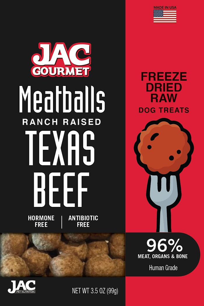 JAC Pet Nutrition Beef Meatballs Freeze-Dried Dog Treats - 3.5 oz