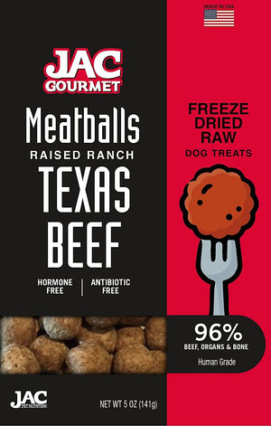 JAC Pet Nutrition Beef Meatballs Freeze-Dried Dog Treats - 5 oz