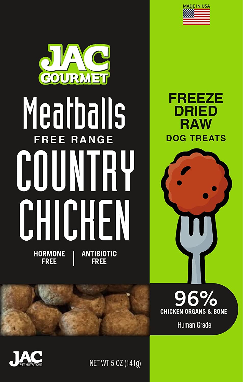 JAC Pet Nutrition Chicken Meatballs Freeze-Dried Dog Treats - 5 oz  