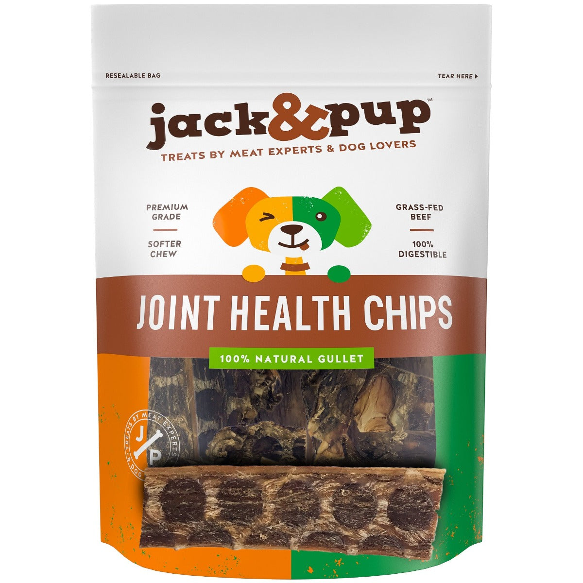 Jack & Pup Joint Health Chips Dog Natural Chews - 2.9 oz Bag  