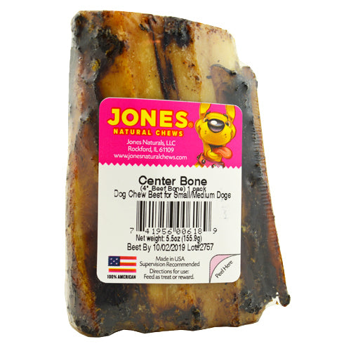 Jones Natural Chews Bare Center Bones Natural Dog Chews - 4 Inch - 40 Count  