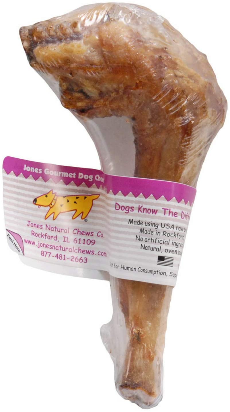 Jones Natural Chews Smokey Lamb Mammoth Bones with Knuckle Natural Dog Chews - 5-7 Inch - 50 Count  
