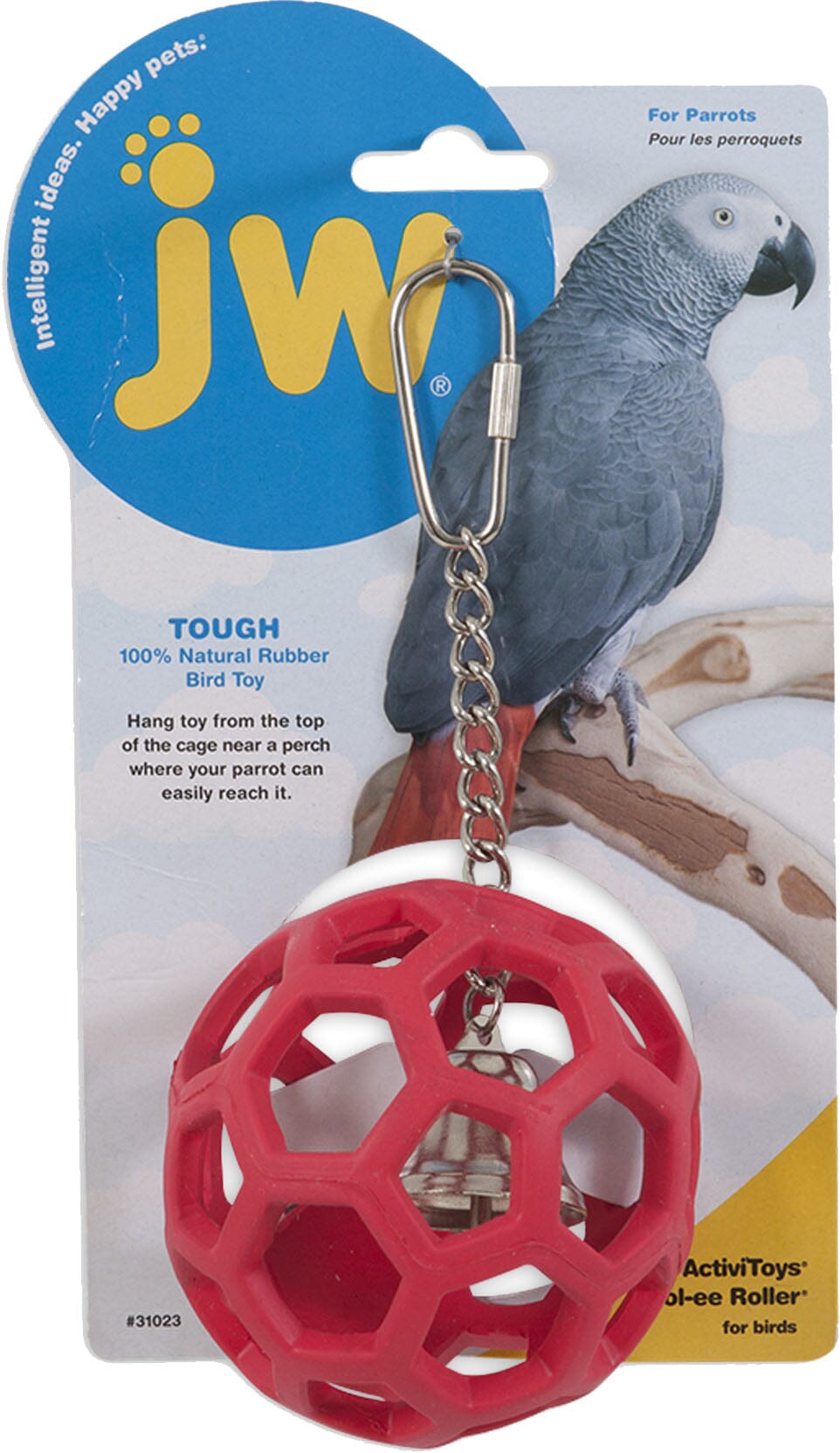 JW Pet Activitoys Hol-Ee Roller Rubber Bird Toy  