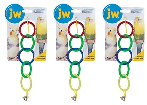 JW Pet Activitoys Olympic Rings Plastic Bird Toy