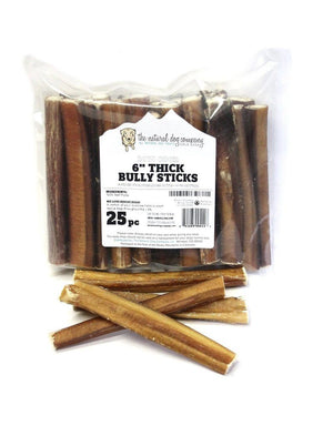 K-9 Kraving Treats 6" Beef Bully Sticks (cleaned odor free) Baked Dog Treats - Case of 50