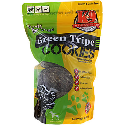 K-9 Kraving Treats Canine Cookies Green Tripe Baked Dog Treats - 8 oz Bag