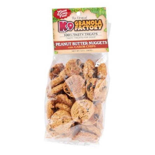 K9 Granola Peanut Butter Carob Nugget Baked Dog Treats - 12oz  