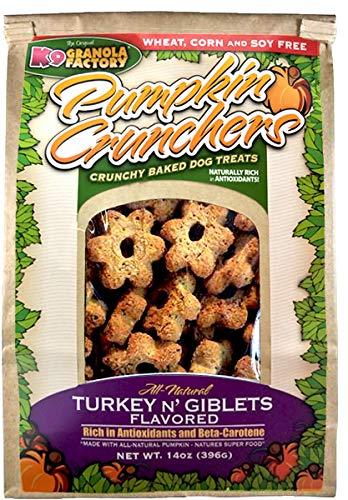 K9 Granola Pumpkin Cruncher Turkey N' Giblet Crunchy Dog Treats - 14oz  