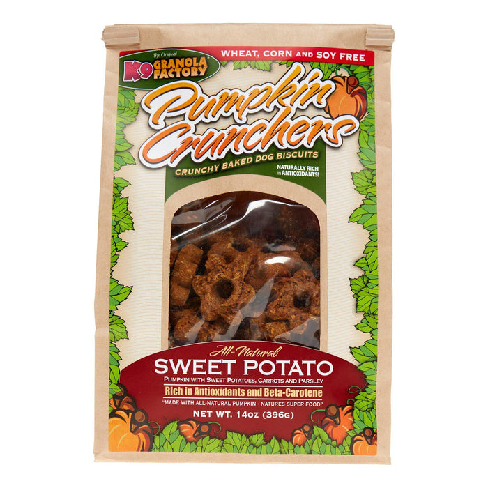 K9 Granola Pumpkin Crunchers Sweet Potato with Carrot & Parsley Crunchy Dog Treats - 14oz