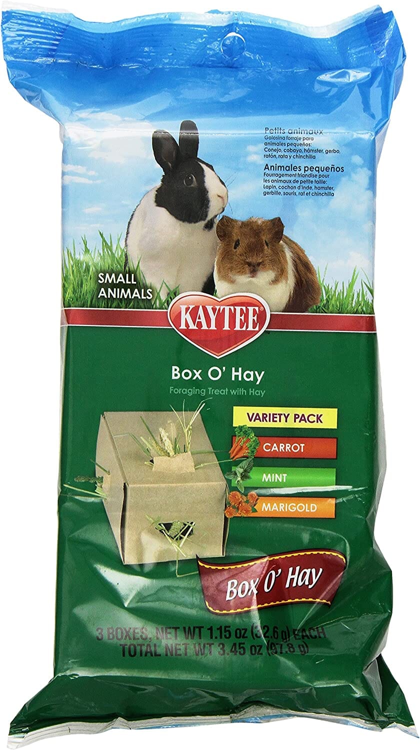 Kaytee Box O' Hay Variety Pack Carrot, Mint, and Marigold - 3.45 Oz  