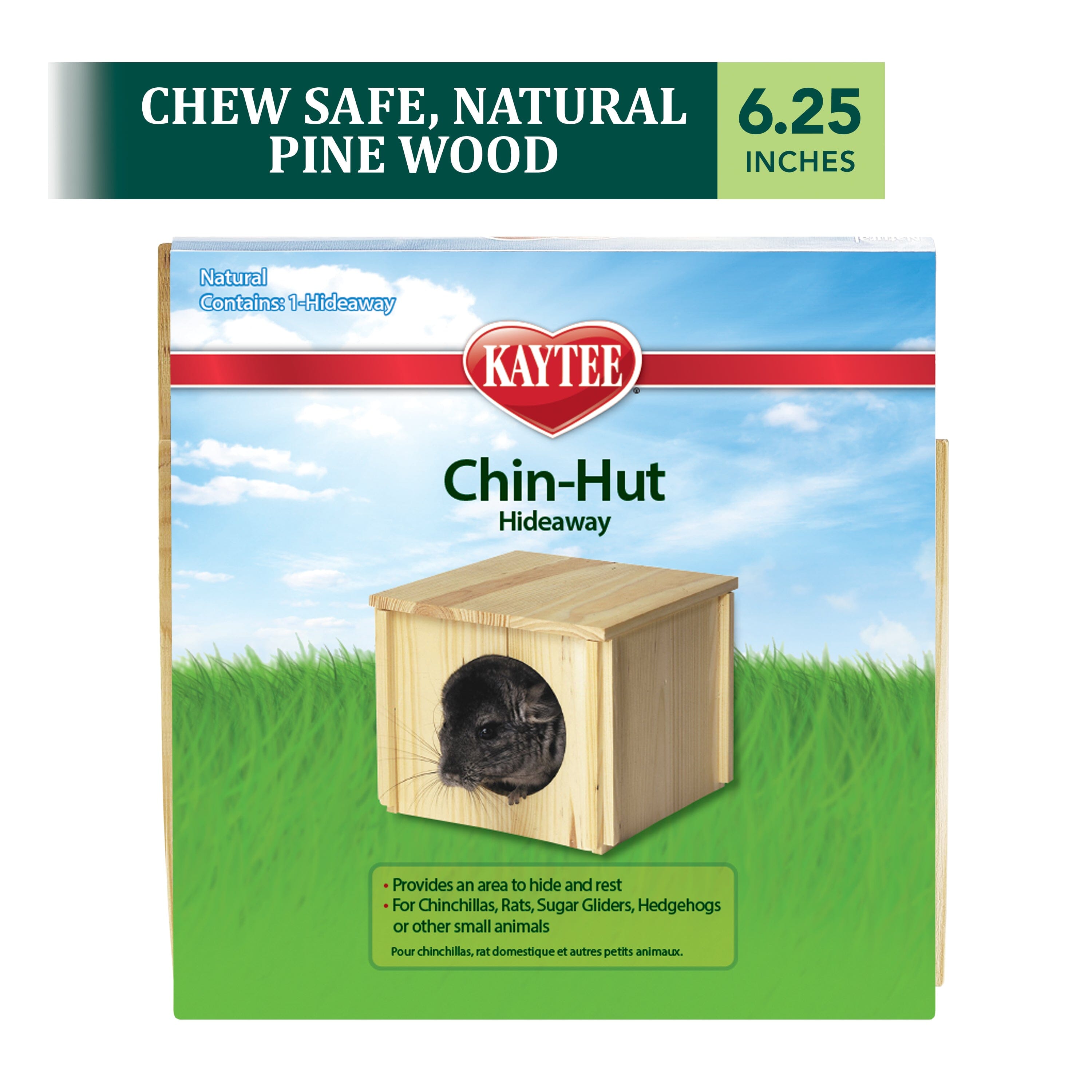 Kaytee Chinchilla Hut Hideout Clear - 8 in X 6.25 in X 6.25 in  