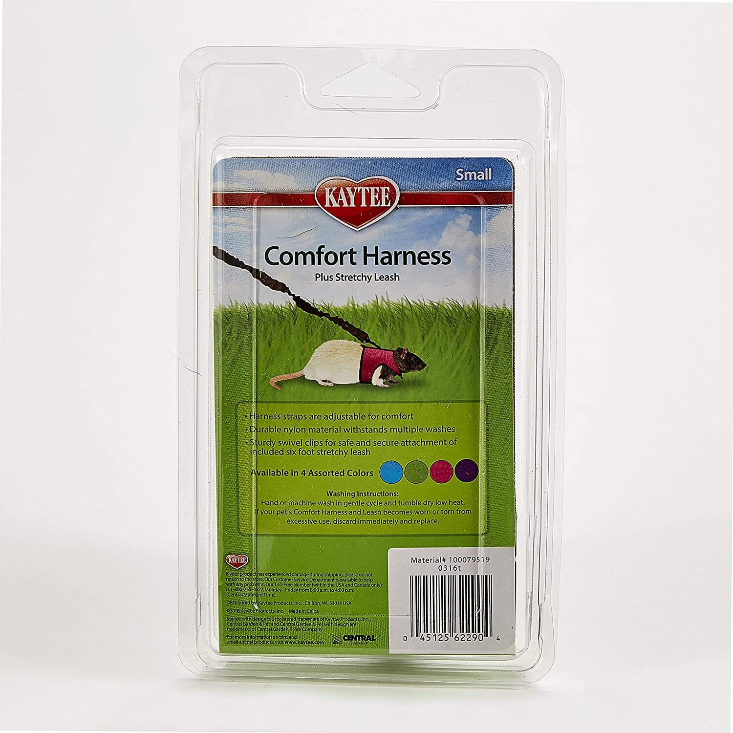 Kaytee Comfort Harness & Stretchy Leash Assorted - Small  