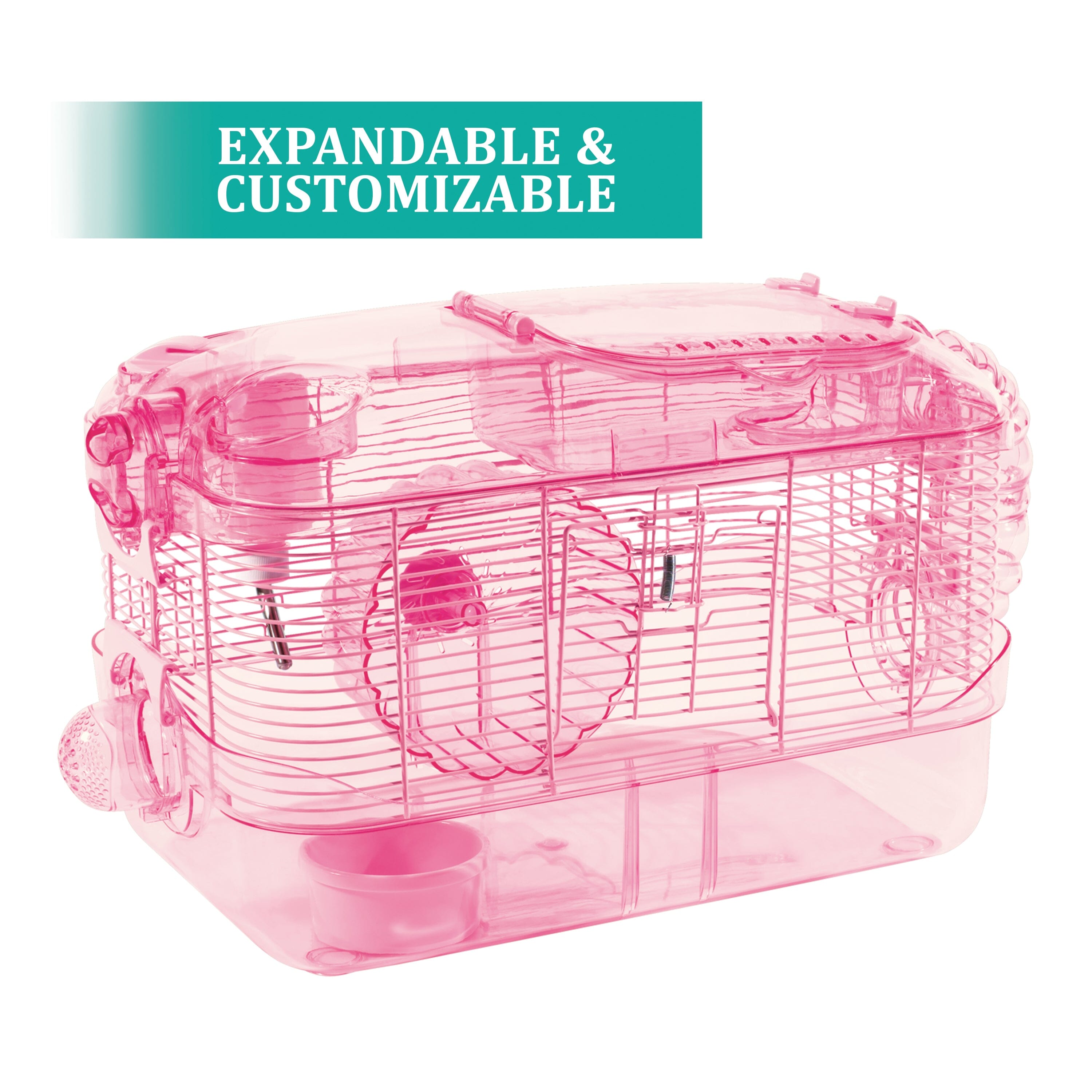 Kaytee CritterTrail One Level Habitat Pink Edition - 20 in X 11.5 in X 11 in  