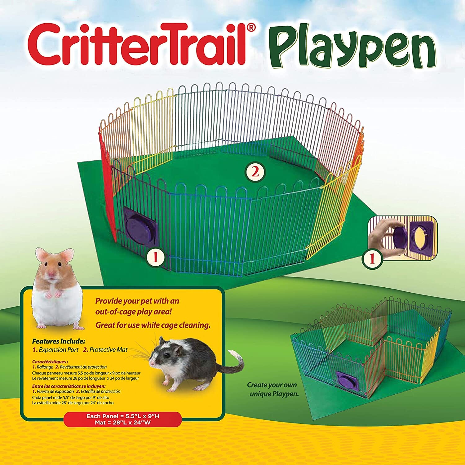 Kaytee CritterTrail Playpen With Mat  