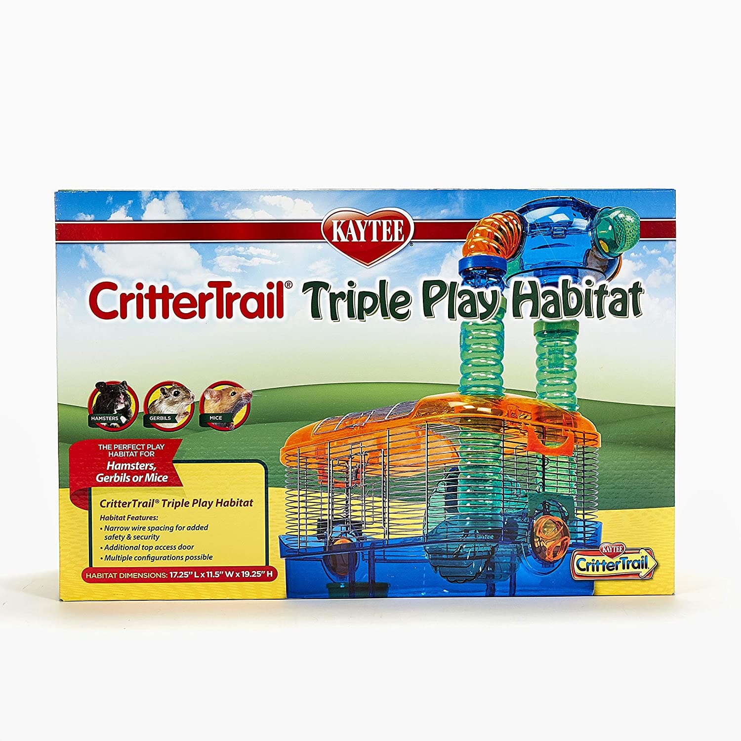 Kaytee CritterTrail Triple Habitat - 17.25 in X 11.5 in X 19.25 in  