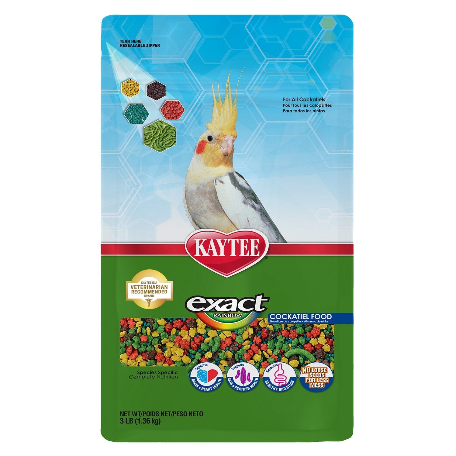 Kaytee Exact Rainbow Cockatiel - 3 lb  